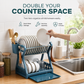🍽️ Time-Limited Special ✨ Vertical Steel Dish Drying Rack — 12 Plates & Drip Tray 🔧