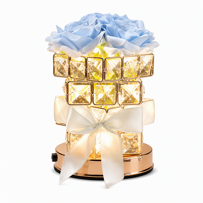 📢📢50% OFF !! ⏰Rose Rubik's Cube Bedside Night Light USB Powered Atmosphere Table Lamp