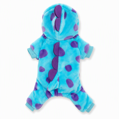📢📢50% OFF !! ⏰Warm Flannel Pet Jumpsuit Cute Blue Monster Four-Legged Pajamas Costume for Dogs and Cats Autumn Winter Clothes