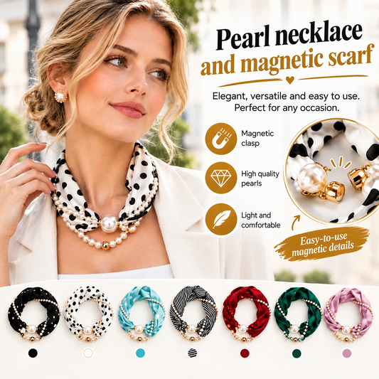 Add Timeless Elegance Instantly! Pearl Scarf Necklace