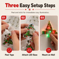 ✨🎁 LED Christmas Wall Stickers – Charming Holiday Characters & Red-and-Green Glow for Walls & Windows ⭐