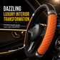 Sparkling Rhinestone Quilted Leather Steering Wheel Cover