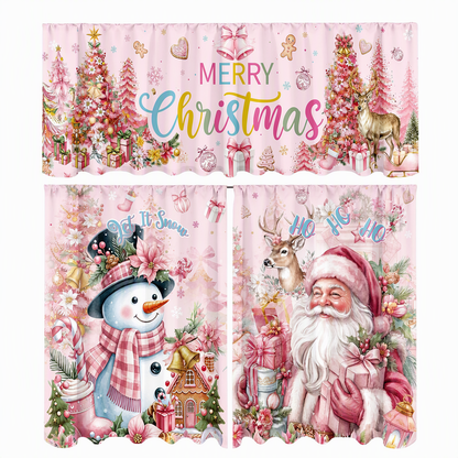 📢📢50% OFF !! ⏰Christmas Kitchen Curtains Set