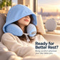 Hooded Travel Neck Pillow with Carrying Pouch