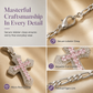 ⏳Time-Limited Special⏰Hip Hop Double Layer Baguette Rhinestone Cross Brass with Figaro Chain