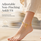 ⏳Limited-time 50% off💥Women Double Layer Gold Tone Heart Charm Anklet with Small Beads Foot Jewelry Gift