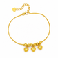 ⏳Limited-time 50% off💥Women Double Layer Gold Tone Heart Charm Anklet with Small Beads Foot Jewelry Gift