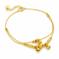 ⏳Limited-time 50% off💥Women Double Layer Gold Tone Heart Charm Anklet with Small Beads Foot Jewelry Gift
