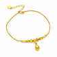 ⏳Limited-time 50% off💥Women Double Layer Gold Tone Heart Charm Anklet with Small Beads Foot Jewelry Gift