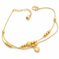 ⏳Limited-time 50% off💥Women Double Layer Gold Tone Heart Charm Anklet with Small Beads Foot Jewelry Gift
