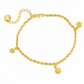 ⏳Limited-time 50% off💥Women Double Layer Gold Tone Heart Charm Anklet with Small Beads Foot Jewelry Gift