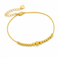 ⏳Limited-time 50% off💥Women Double Layer Gold Tone Heart Charm Anklet with Small Beads Foot Jewelry Gift