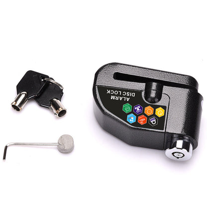 Heavy-Duty Alarm Disc Brake Lock for Motorcycles, E-Bikes & Bicycles