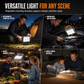 Solar Rechargeable LED Work Light & Portable Camping Lantern