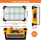 Solar Rechargeable LED Work Light & Portable Camping Lantern