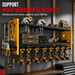 Heavy-Duty Wall-Mounted Power Tool Organizer & Drill Storage Rack