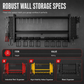 Heavy-Duty Wall-Mounted Power Tool Organizer & Drill Storage Rack