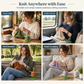 Portable Rotating Yarn Holder with Wrist Strap for Knitting & Crocheting