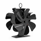 Heat Powered Fireplace Fan with 6 Trapezoidal Base and Thermometer