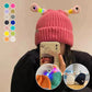 🔥 Réduction de 49% sur le Black Friday 🤖 Hiver parent - enfant mignon lumineux petit monstre tricot chapeau