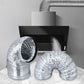 Pousbo®Tuyau flexible d'air de ventilation de conduit de papier d'aluminium