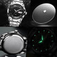 Montre à quartz ultra-mince et étanche pour hommes avec double fenêtre de calendrier