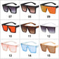 Lunettes de soleil à verres monobloc à monture large