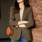 Blazer drapé simple et décontracté