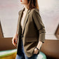 Blazer drapé simple et décontracté