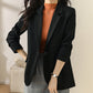 Blazer drapé simple et décontracté