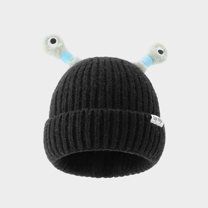 🔥 Réduction de 49% sur le Black Friday 🤖 Hiver parent - enfant mignon lumineux petit monstre tricot chapeau