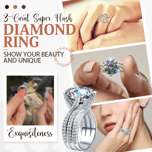 ✨Prix super bas à durée limitée✨Bague en diamant Moissanite ultra étincelante de 3 carats