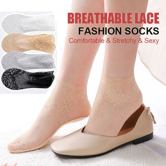 Chaussettes à lacets pour dames (5 paires)