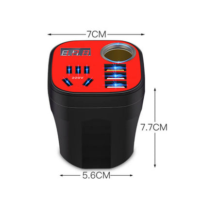 🔥Vente chaude🔥Convertisseur inverseur de type tasse monté sur voiture, chargeur QC