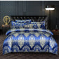 ✨Promotion de Noël à 50%✨Ensemble de quatre pièces satin jacquard de luxe européen