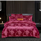✨Promotion de Noël à 50%✨Ensemble de quatre pièces satin jacquard de luxe européen